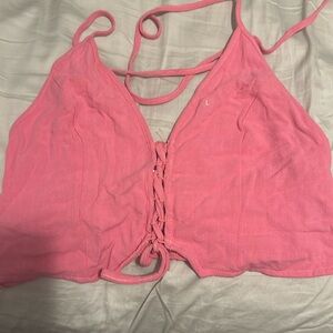 NWT L.A. Hearts Pink Tie-Up Top
